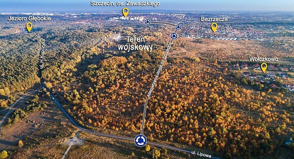 Droga alternatywna Wołczkowo-Bezrzecze-Szczecin