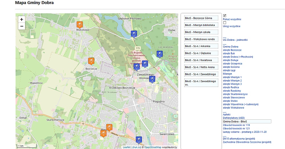 BikeS w Gminie Dobra - mapa stacji, informacje, cennik