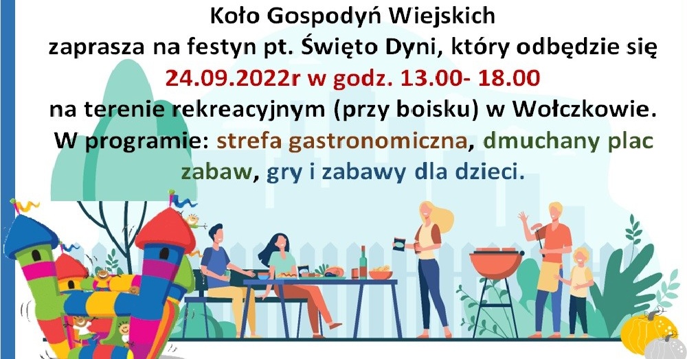 Festyn Święto Dyni - zaprasza KGW Wołczkowo