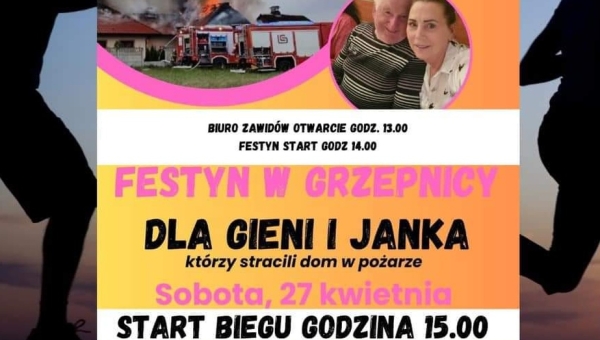 Pomoc dla pogorzelców z Grzepnicy - zapraszamy na festyn i bieg 